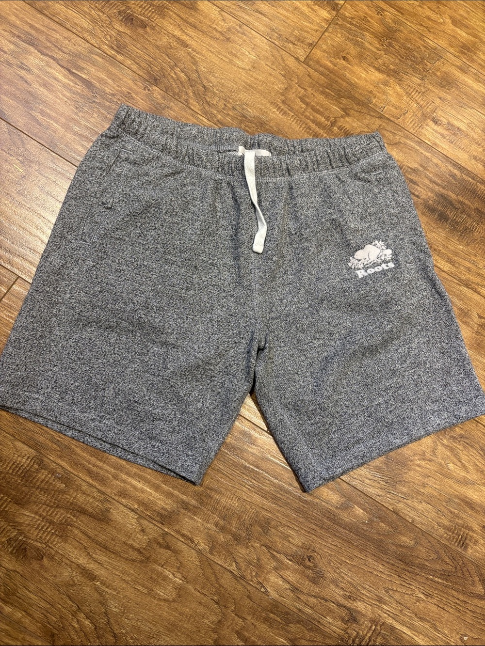 Roots Heather Gray Terry Drawstring Shorts